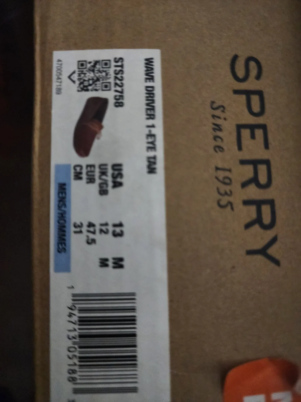 Sperry Men's Brown Leather Boat Shoes with Moc Toe Stitching